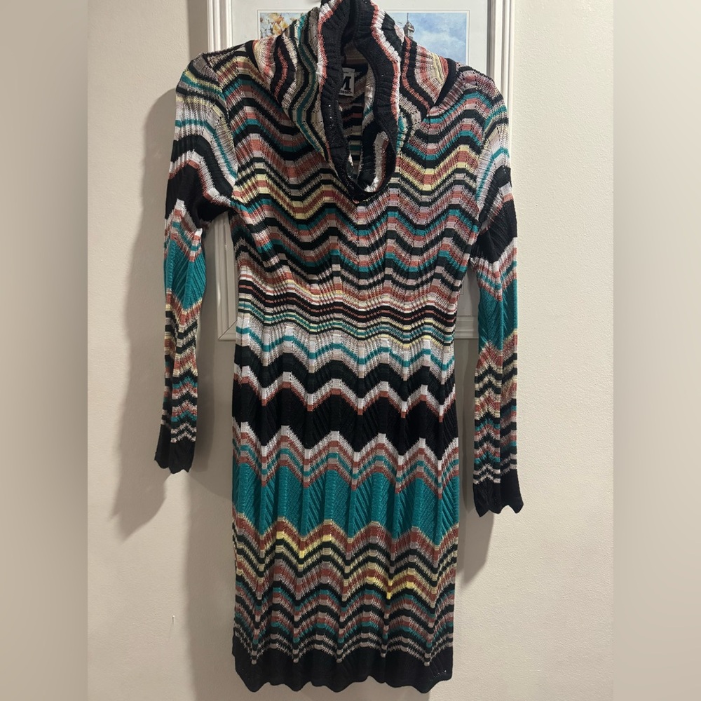 Missoni Striped Knit Dress with Earthy Tones